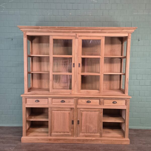 Vitrine Boekenkast Teak 2,20 m - Afbeelding 9
