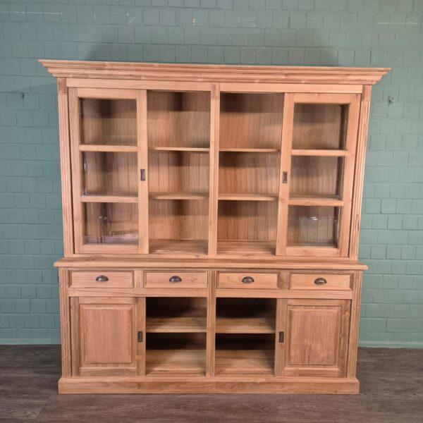 Vitrine Boekenkast Teak 2,20 m - Afbeelding 18