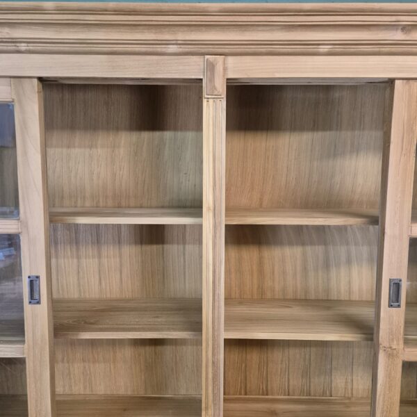 Vitrine Boekenkast Teak 2,20 m - Afbeelding 10