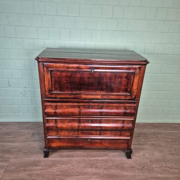 Secretaire Biedermeier 1850 Mahonie - Afbeelding 2