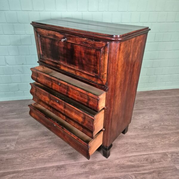 Secretaire Biedermeier 1850 Mahonie - Afbeelding 7