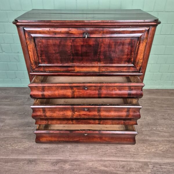 Secretaire Biedermeier 1850 Mahonie - Afbeelding 8