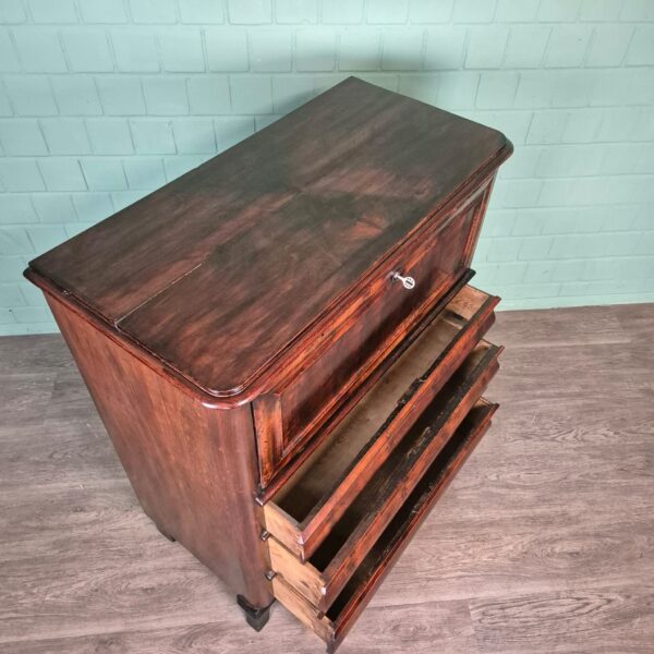 Secretaire Biedermeier 1850 Mahonie - Afbeelding 9