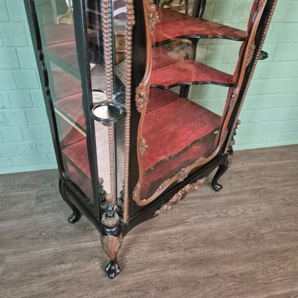 Servieskast Vitrine Biedermeier 1850 Fineer - Afbeelding 5