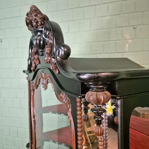 Servieskast Vitrine Biedermeier 1850 Fineer - Afbeelding 10