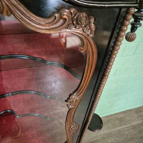 Servieskast Vitrine Biedermeier 1850 Fineer - Afbeelding 9