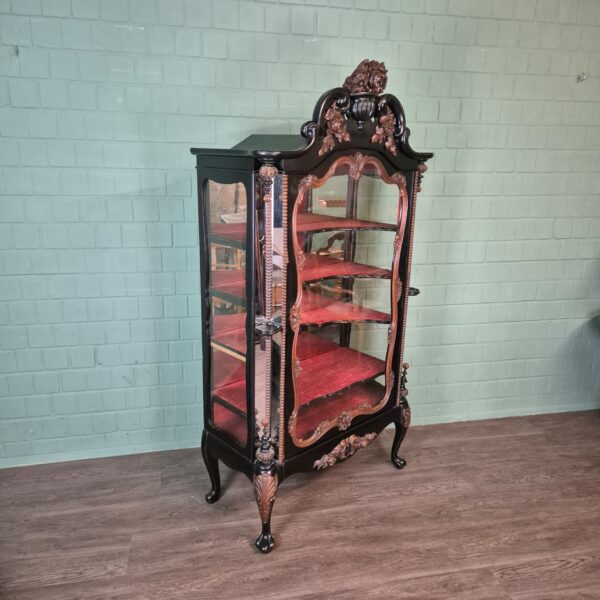 Servieskast Vitrine Biedermeier 1850 Fineer