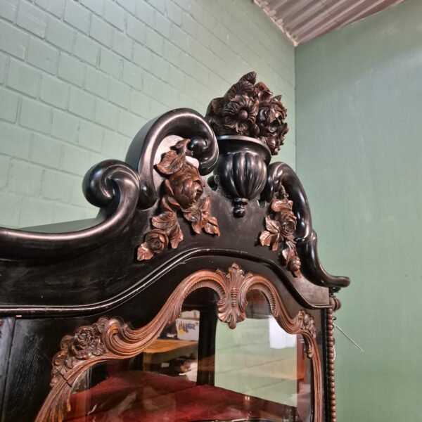 Servieskast Vitrine Biedermeier 1850 Fineer - Afbeelding 14