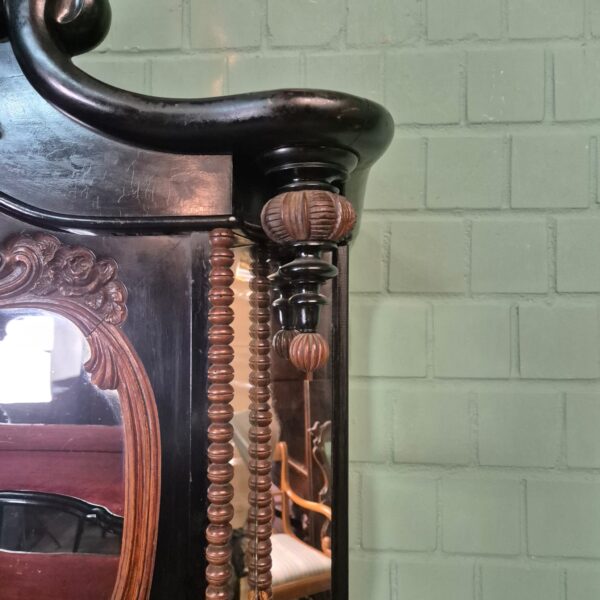 Servieskast Vitrine Biedermeier 1850 Fineer - Afbeelding 11