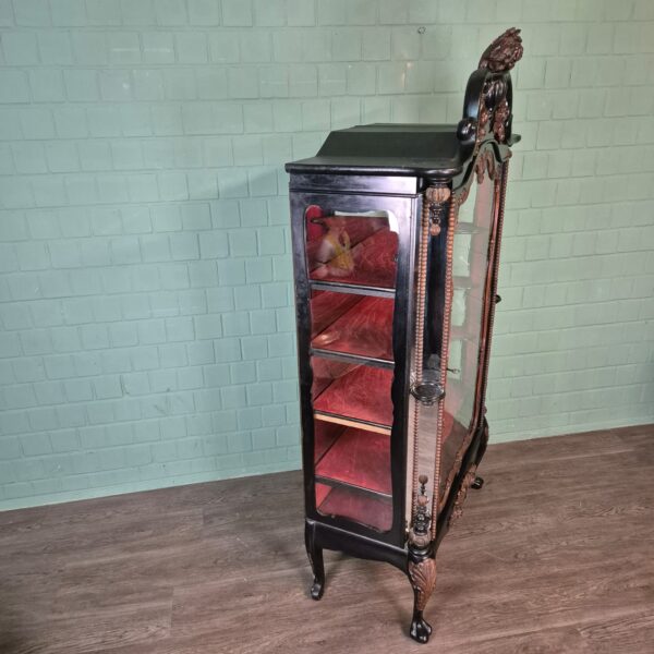 Servieskast Vitrine Biedermeier 1850 Fineer - Afbeelding 3