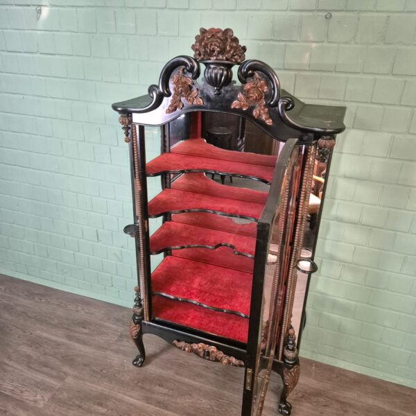 Servieskast Vitrine Biedermeier 1850 Fineer - Afbeelding 15