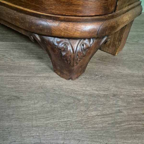 Vitrine Servieskast Art-Deco 1920 Eiken - Afbeelding 9