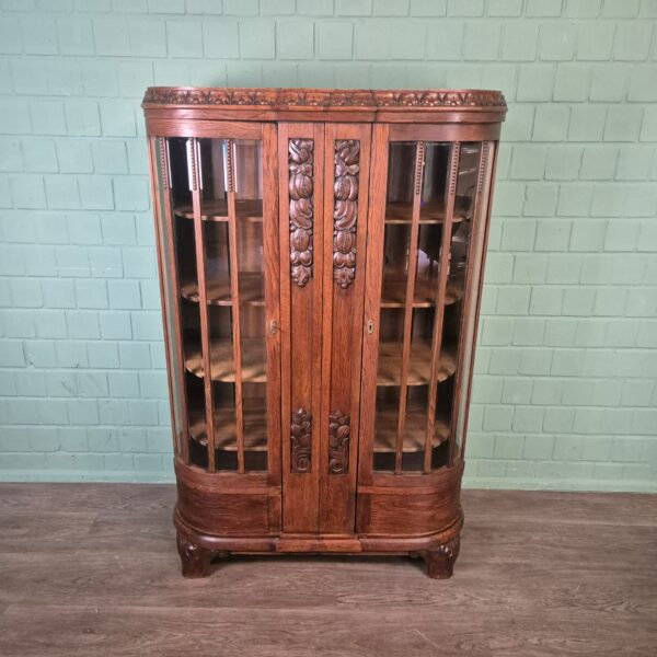 Vitrine Servieskast Art-Deco 1920 Eiken - Afbeelding 2