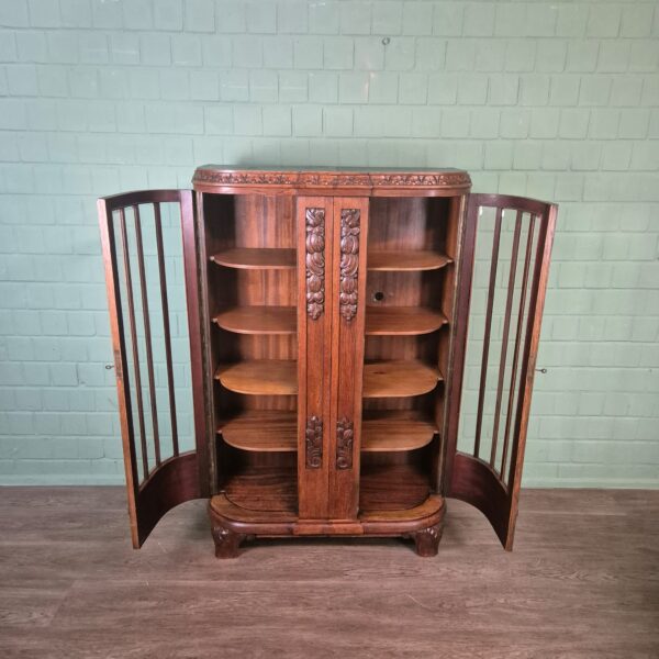 Vitrine Servieskast Art-Deco 1920 Eiken - Afbeelding 11