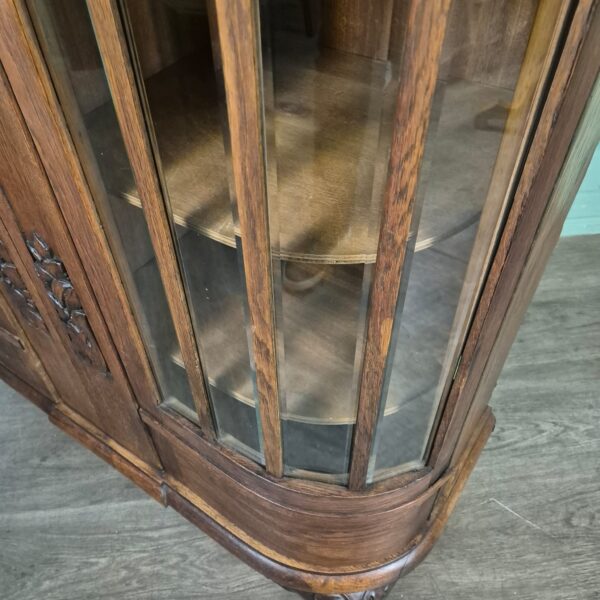 Vitrine Servieskast Art-Deco 1920 Eiken - Afbeelding 7