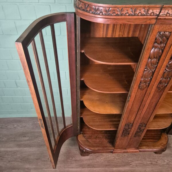 Vitrine Servieskast Art-Deco 1920 Eiken - Afbeelding 13