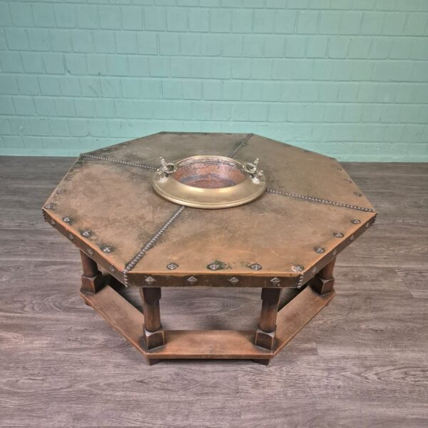 Salontafel Art-Deco 1920 Eiken Koper - Afbeelding 4