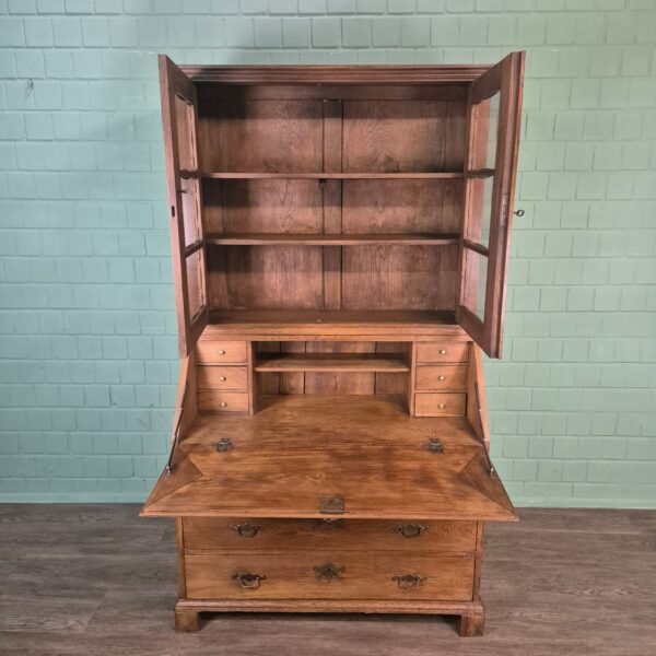 Secretaire Biedermeier 1880 Eiken - Afbeelding 15