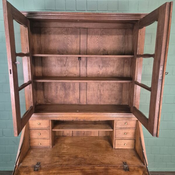 Secretaire Biedermeier 1880 Eiken - Afbeelding 16
