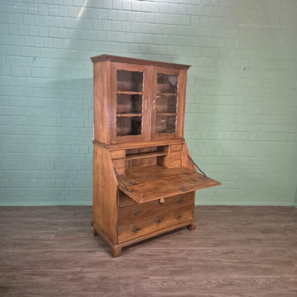 Secretaire Biedermeier 1880 Eiken - Afbeelding 4