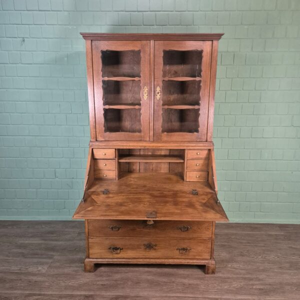 Secretaire Biedermeier 1880 Eiken - Afbeelding 5