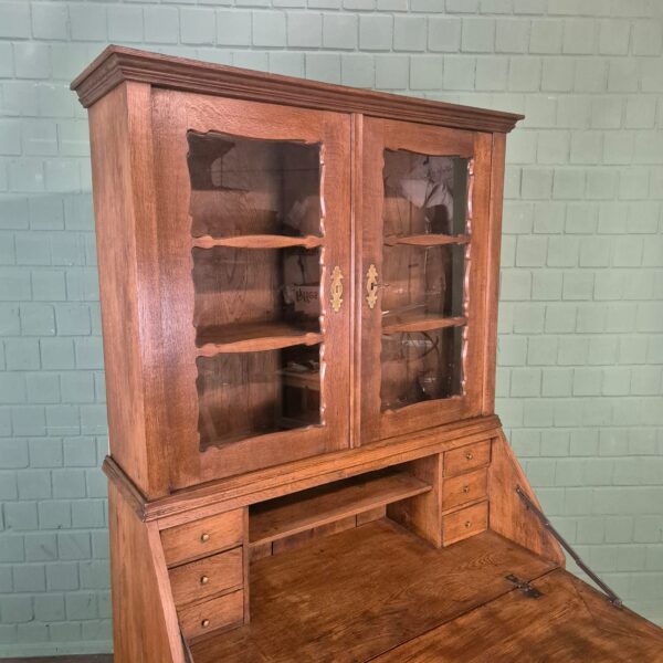 Secretaire Biedermeier 1880 Eiken - Afbeelding 6