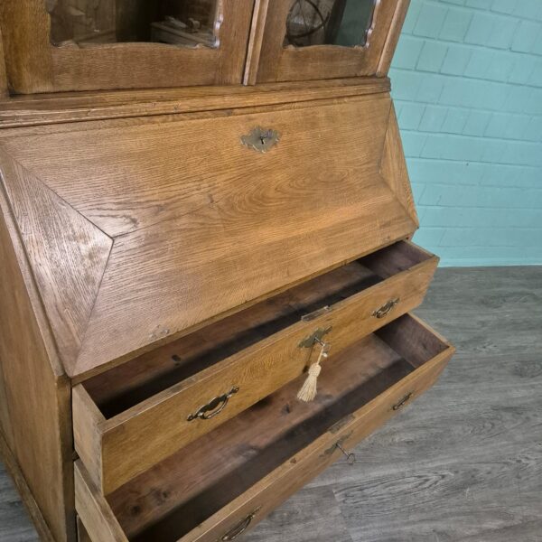 Secretaire Biedermeier 1880 Eiken - Afbeelding 19