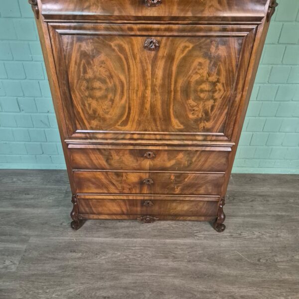 Secretaire Biedermeier 1860 Mahonie - Afbeelding 8