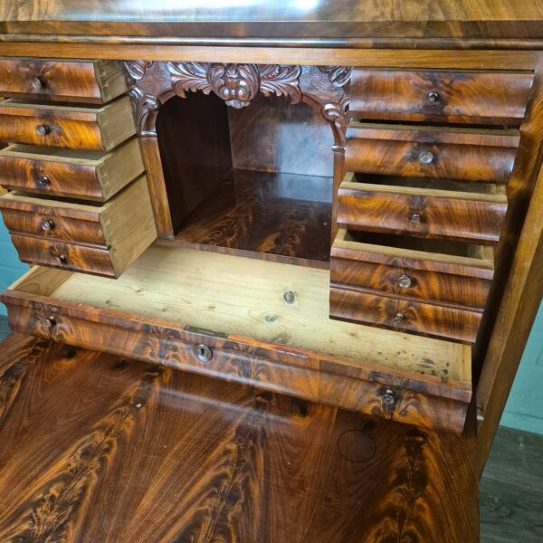 Secretaire Biedermeier 1860 Mahonie - Afbeelding 14