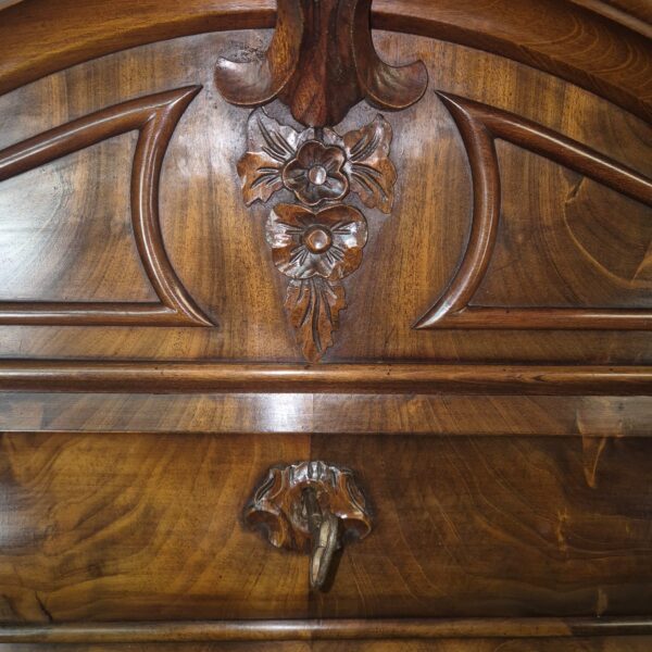 Secretaire Biedermeier 1860 Mahonie - Afbeelding 5