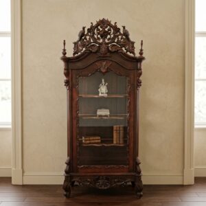 Display Cabinet Biedermeier 1860 Walnut