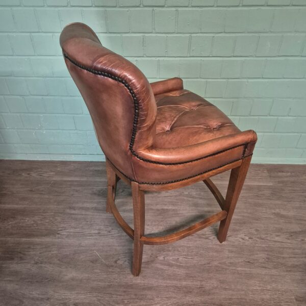 Set Chesterfield Barkrukken Leder Cognac - Afbeelding 9