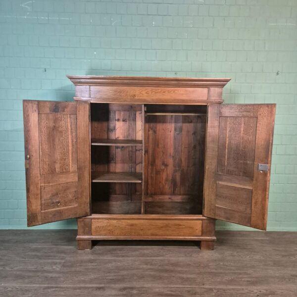 Kledingkast Kast Biedermeier 1820 Eiken - Afbeelding 9
