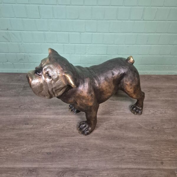 Beeld Hond Bulldog Brons 0,72 m - Afbeelding 5