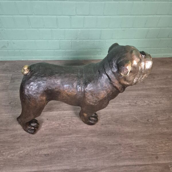 Beeld Hond Bulldog Brons 0,72 m - Afbeelding 3