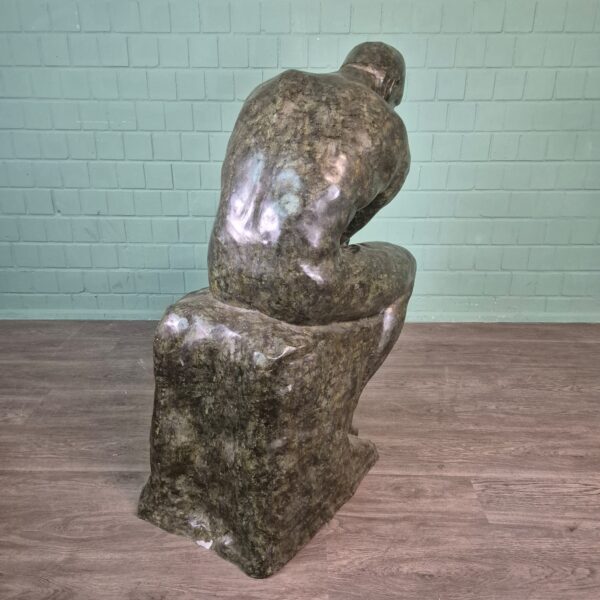 Beeld Tuinbeeld De Denker Brons 1,25 m - Afbeelding 7