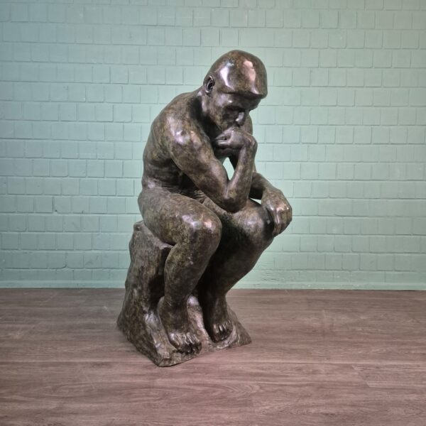 Beeld Tuinbeeld De Denker Brons 1,25 m - Afbeelding 4