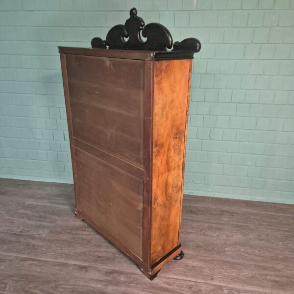 Vitrinekast Biedermeier 1860 Noten - Afbeelding 14