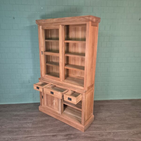 Vitrine Boekenkast Teak 1,20 m - Afbeelding 14