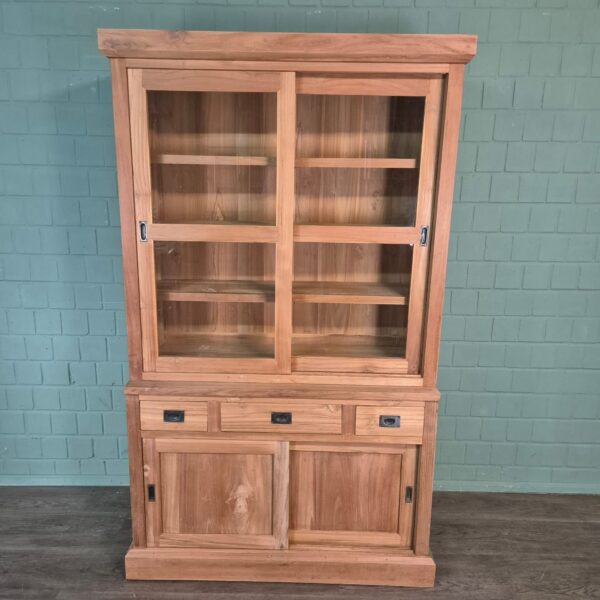 Vitrine Boekenkast Teak 1,20 m - Afbeelding 3