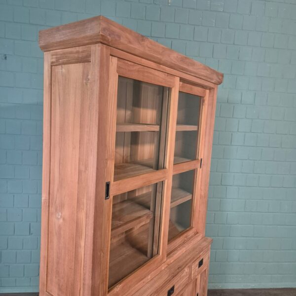 Vitrine Boekenkast Teak 1,20 m - Afbeelding 6