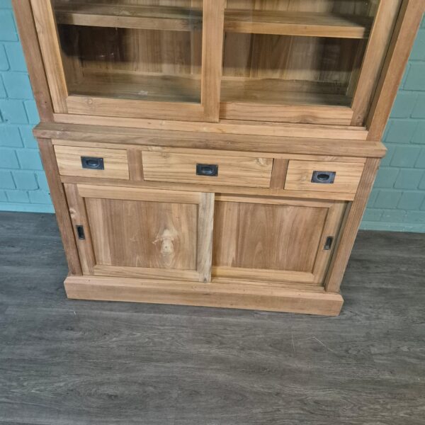 Vitrine Boekenkast Teak 1,20 m - Afbeelding 5