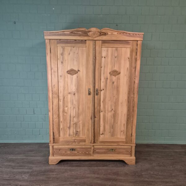 Kast Kledingkast Jugendstil 1900 Grenen - Afbeelding 2