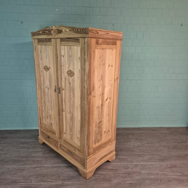 Kast Kledingkast Jugendstil 1900 Grenen - Afbeelding 3