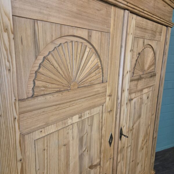 Kast Kledingkast Biedermeier 1840 Grenen - Afbeelding 5