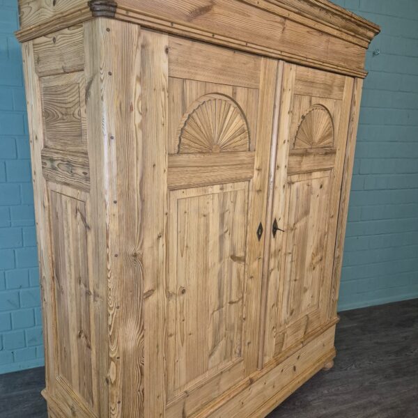 Kast Kledingkast Biedermeier 1840 Grenen - Afbeelding 3