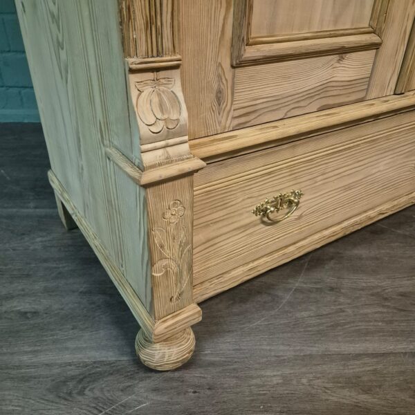Kast Kledingkast Jugendstil 1900 Grenen - Afbeelding 5