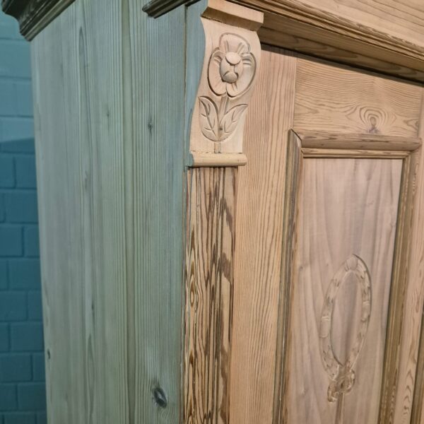 Kast Kledingkast Jugendstil 1900 Grenen - Afbeelding 4
