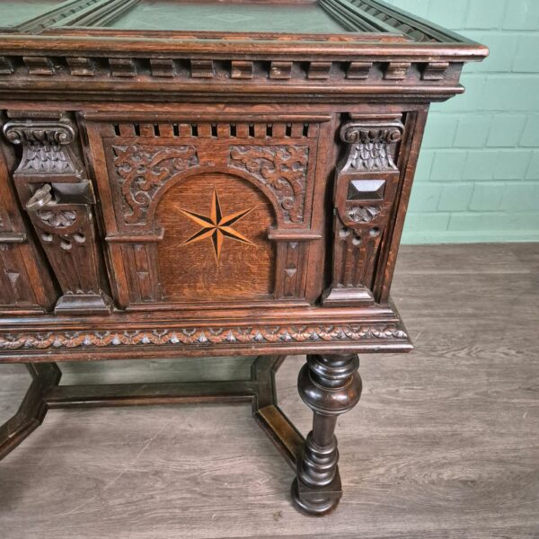 Kist Stollenkist Barok 1740 Eiken - Afbeelding 12