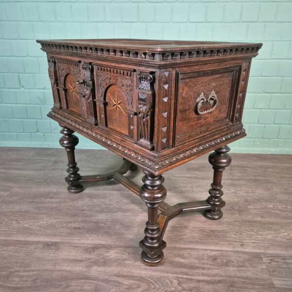 Kist Stollenkist Barok 1740 Eiken - Afbeelding 7